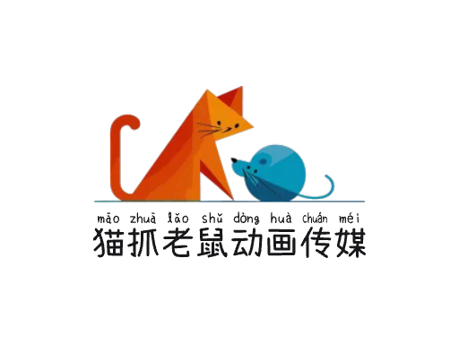 猫抓老鼠动画传媒Logo标志设计