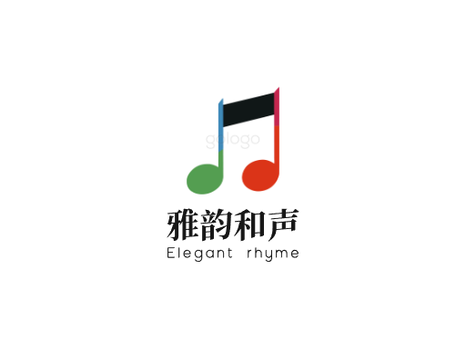 雅韵和声钢琴Logo标志设计