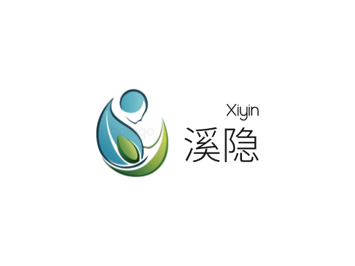 溪隐纯净水Logo标志设计