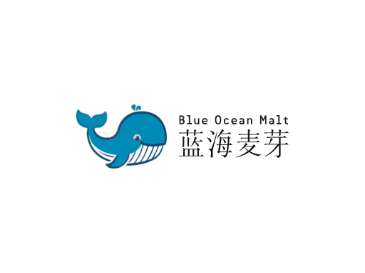 蓝海麦芽精酿啤酒Logo标志设计