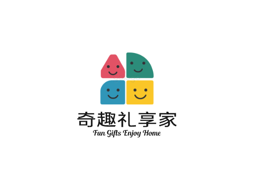 奇趣礼享家抖音小店Logo标志设计