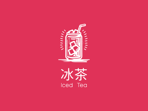 冰茶冰茶Logo标志设计