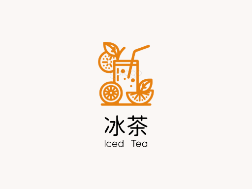 冰茶冰茶Logo标志设计