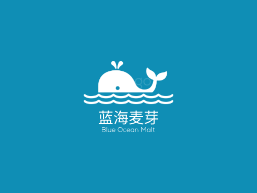 蓝海麦芽精酿啤酒Logo标志设计