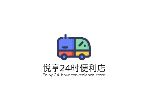 悦享24时便利店便利店Logo标志设计