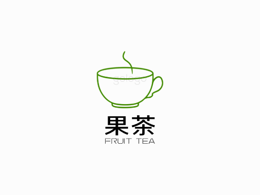 果茶果茶Logo标志设计