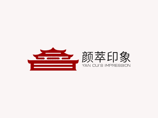 颜萃印象面孔Logo标志设计