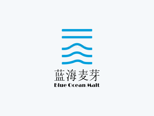 蓝海麦芽精酿啤酒Logo标志设计