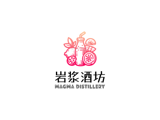 岩浆酒坊果味啤酒Logo标志设计