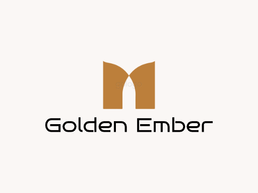 Golden Ember扁平化Logo标志设计