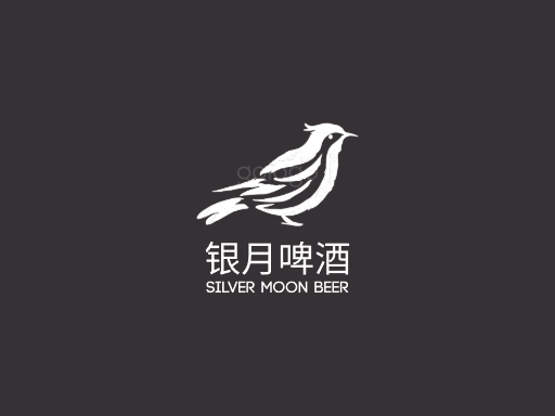 银月啤酒淡啤酒Logo标志设计