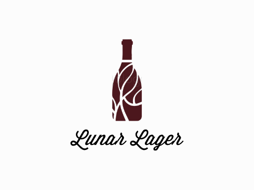 Lunar Lager生啤Logo标志设计