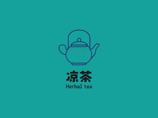 凉茶凉茶Logo标志设计