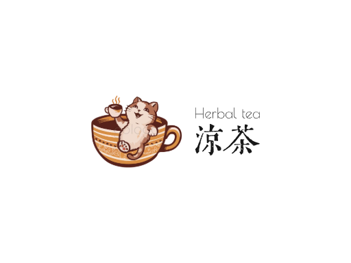 凉茶凉茶Logo标志设计