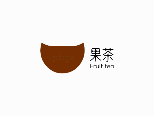 果茶果茶Logo标志设计