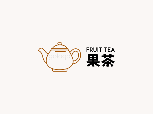 果茶果茶Logo标志设计