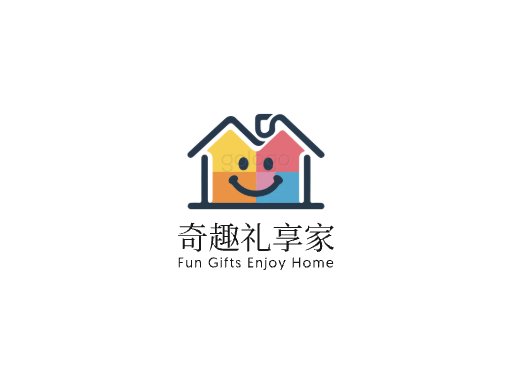 奇趣礼享家抖音小店Logo标志设计