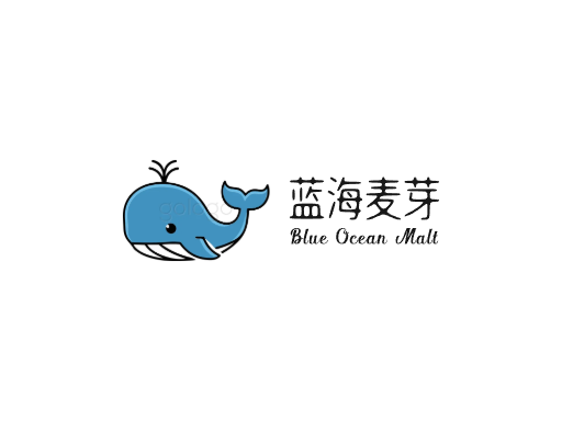 蓝海麦芽精酿啤酒Logo标志设计