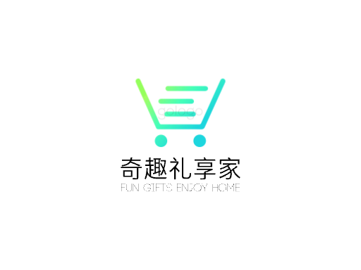 奇趣礼享家抖音小店Logo标志设计