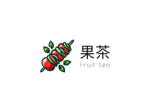 果茶果茶Logo标志设计