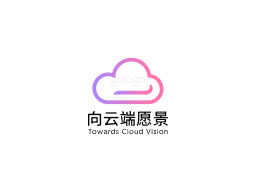 向云端愿景云朵Logo标志设计