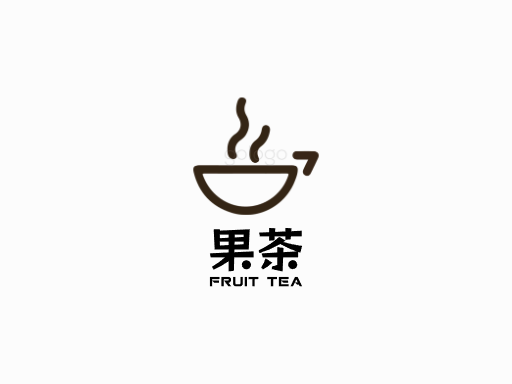 果茶果茶Logo标志设计