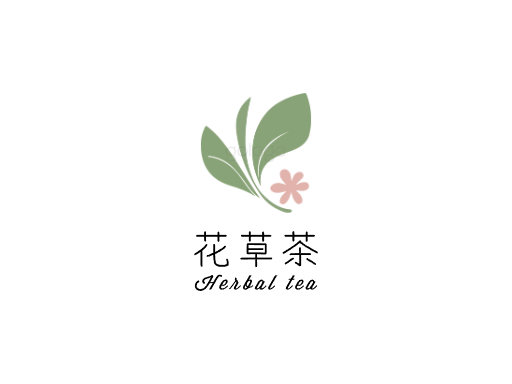 花草茶高清Logo标志设计