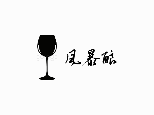 风暴酿黑啤酒Logo标志设计