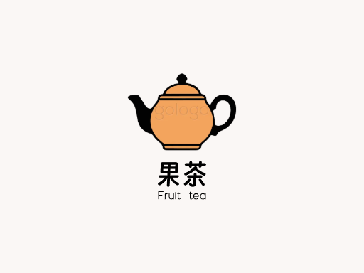 果茶果茶Logo标志设计