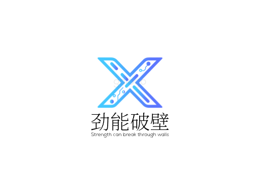 劲能破壁冲击Logo标志设计