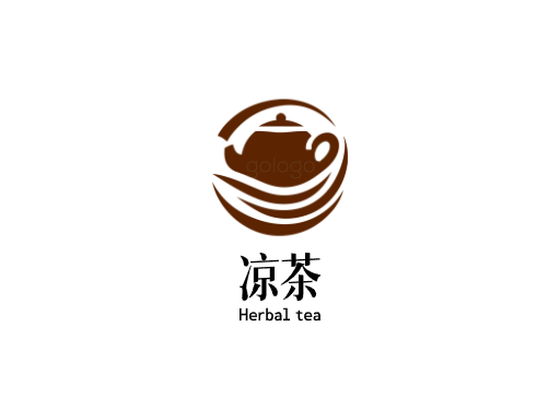 凉茶凉茶Logo标志设计