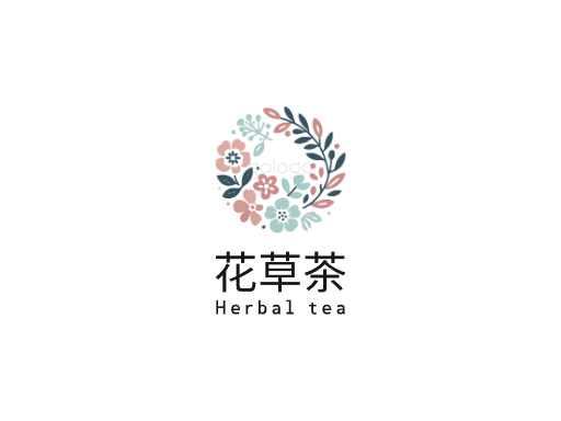 花草茶花草茶Logo标志设计