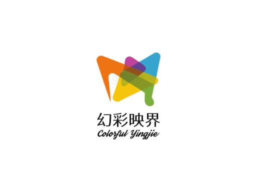 幻彩映界彩色Logo标志设计