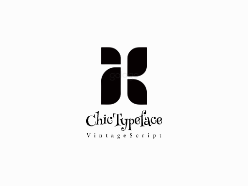 ChicTypeface扁平化Logo标志设计