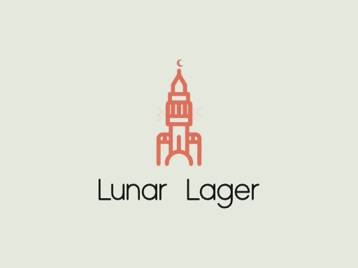 Lunar Lager生啤Logo标志设计