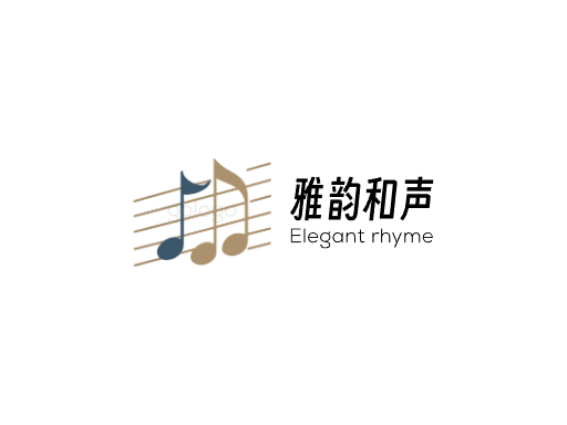 雅韵和声钢琴Logo标志设计