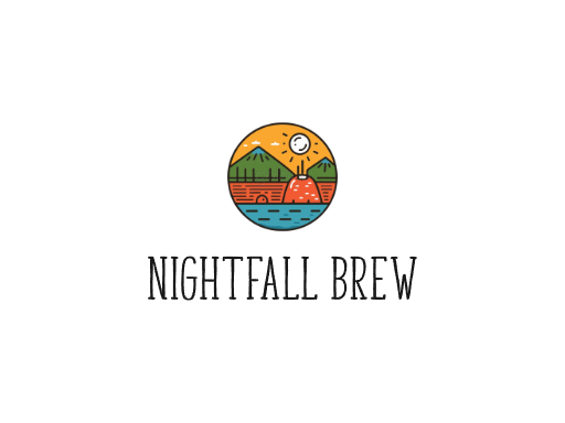 Nightfall Brew麦芽啤酒Logo标志设计