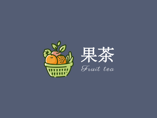 果茶果茶Logo标志设计