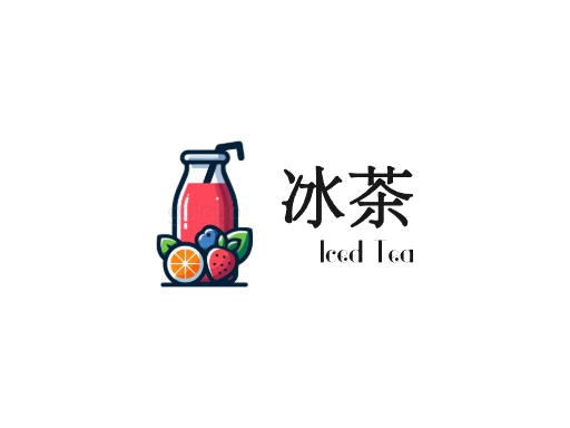 冰茶冰茶Logo标志设计