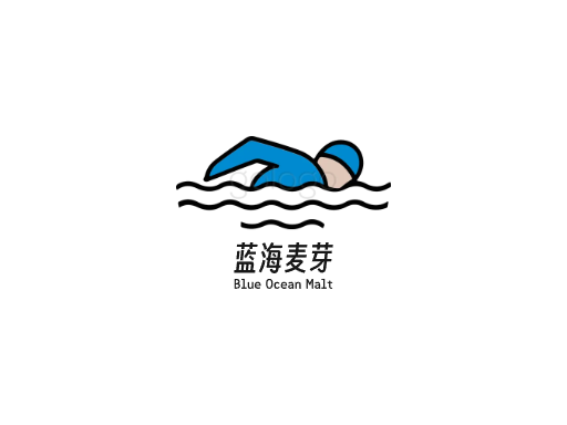 蓝海麦芽精酿啤酒Logo标志设计