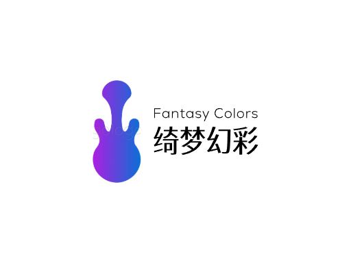 绮梦幻彩奇幻Logo标志设计