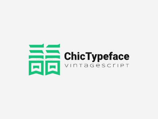 ChicTypeface扁平化Logo标志设计