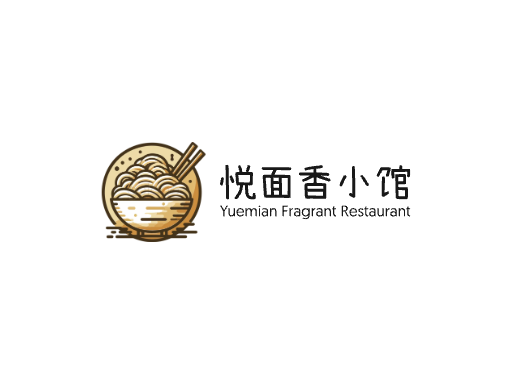 悦面香小馆面馆Logo标志设计