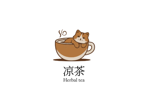 凉茶凉茶Logo标志设计