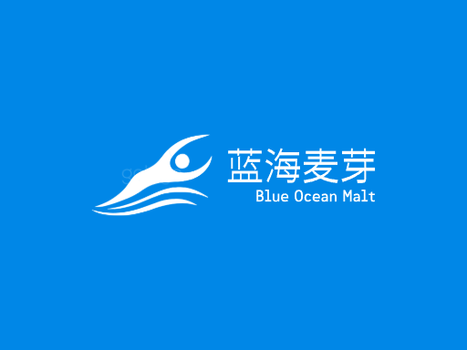 蓝海麦芽精酿啤酒Logo标志设计