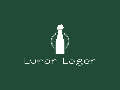 Lunar Lager生啤Logo标志设计