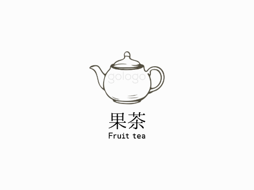 果茶果茶Logo标志设计