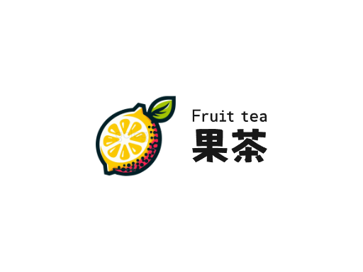 果茶果茶Logo标志设计