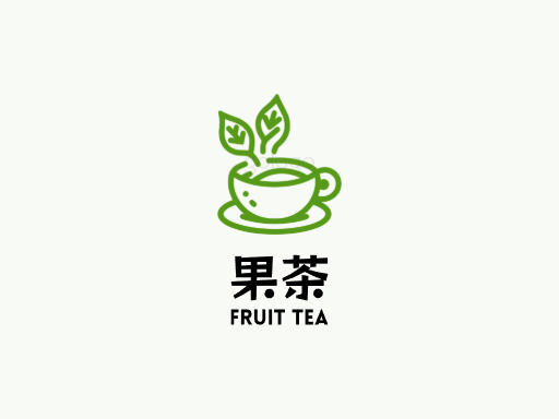 果茶果茶Logo标志设计