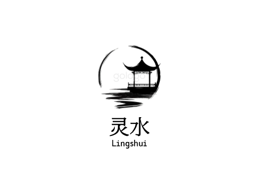 灵水茶饮料Logo标志设计